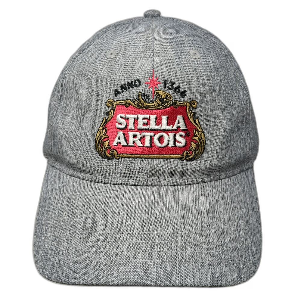 Quake City Caps Stella Artois Beer Logo Gray Baseball Cap One Size Slideback Hat
